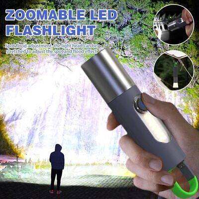 Portable Rechargeable Led flashlight with Camping Light