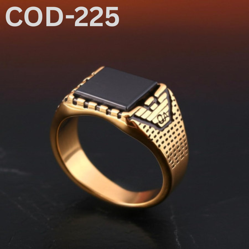 JP Italian Bio Black Stone Rings-225